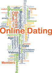 Image showing Online dating background concept