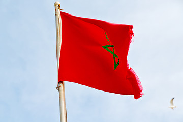 Image showing tunisia  waving flag in the  colour and wave