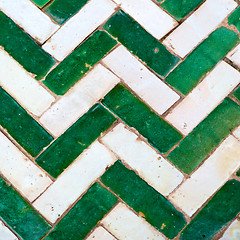 Image showing line in morocco africa old tile and colorated floor ceramic abst