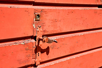 Image showing door in italy old   texture nail