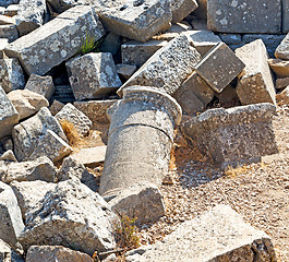 Image showing the old  temple and theatre in termessos antalya turkey asia sky