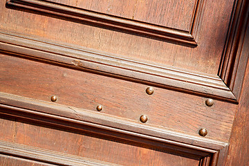 Image showing door    in italy old ancian wood and traditional  