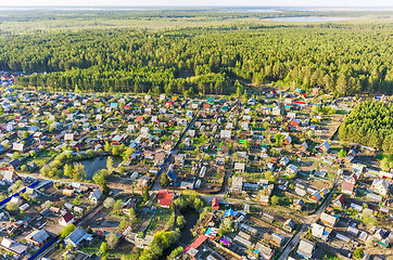 Image showing Bird\'s eye view of housing estate