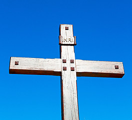 Image showing  catholic     abstract sacred  cross in italy europe and the sky