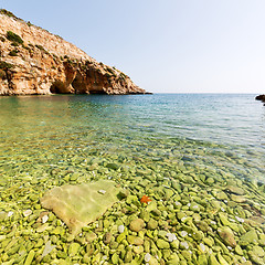 Image showing asia in thurkey antalya lycia way water rocks and sky near the n