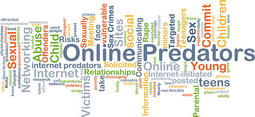 Image showing Online predators background concept