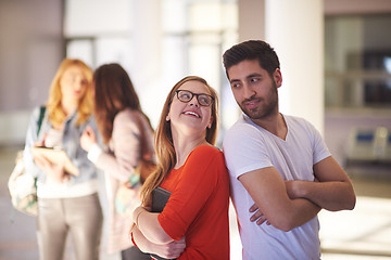 Image showing students couple standing together