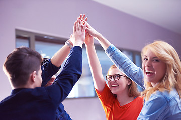 Image showing happy students celebrate