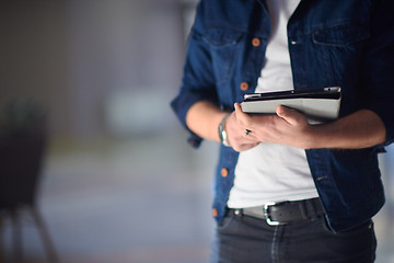 Image showing student using tablet computer