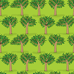 Image showing Spring trees pattern