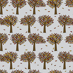 Image showing Autumn trees pattern