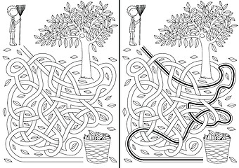 Image showing Autumn maze