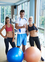 Image showing people group in fitness gym