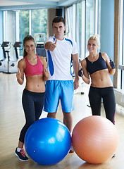 Image showing people group in fitness gym