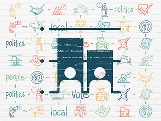 Image showing Political concept: Election on wall background