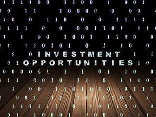 Image showing Finance concept: Investment Opportunities in grunge dark room