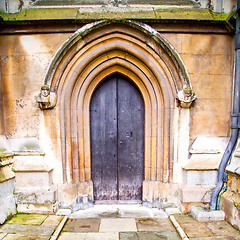 Image showing weinstmister  abbey in london old church door and marble antique