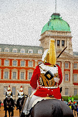 Image showing in london england horse and cavalry for    the queen