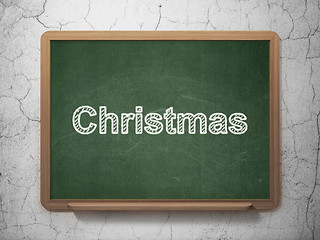 Image showing Holiday concept: Christmas on chalkboard background