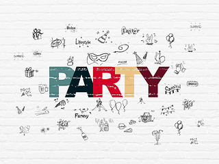 Image showing Holiday concept: Party on wall background