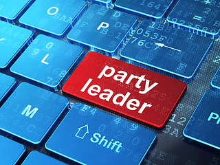 Image showing Politics concept: Party Leader on computer keyboard background