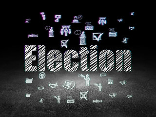 Image showing Political concept: Election in grunge dark room