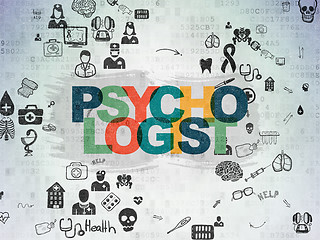 Image showing Healthcare concept: Psychologist on Digital Paper background