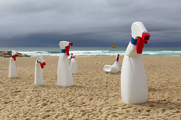 Image showing Sculpture by the Sea - The Bottles