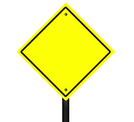 Image showing Isolated Blank Yellow Graphic Street Sign