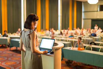 Image showing Speaker at Business Conference and Presentation.