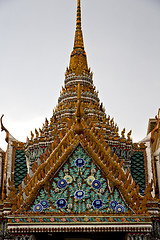 Image showing  thailand    in  bangkok rain  temple abstract  f wat  palaces  