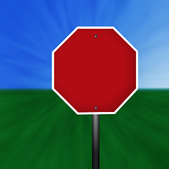 Image showing Blank Stop Sign