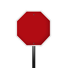 Image showing Isolated Blank Graphic Stop Sign