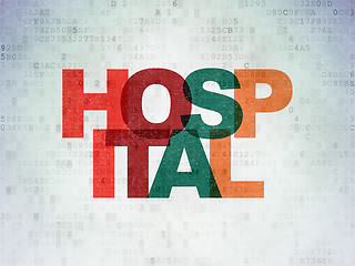 Image showing Health concept: Hospital on Digital Paper background