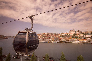 Image showing EUROPE PORTUGAL PORTO CABLE CAR DOURO RIVER