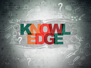 Image showing Education concept: Knowledge on Digital Paper background