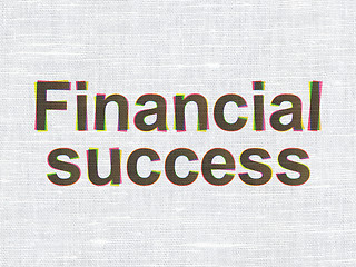 Image showing Currency concept: Financial Success on fabric texture background