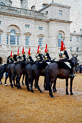 Image showing in london england horse and cavalry for    the queen