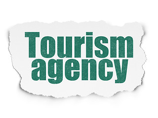 Image showing Tourism concept: Tourism Agency on Torn Paper background