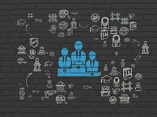 Image showing Law concept: Business Team on wall background