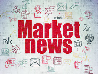 Image showing News concept: Market News on Digital Paper background