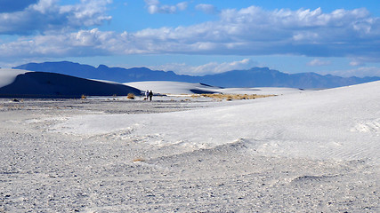 Image showing White Sand Dunes on Sunny Day