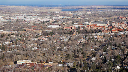 Image showing Aerial View of Boulder, Colorado