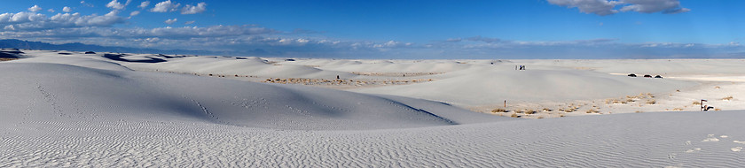 Image showing White Sand Dunes on Sunny Day