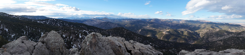 Image showing Chautauqua Flatiron Boulder Winter