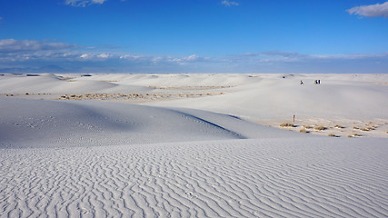 Image showing White Sand Dunes on Sunny Day