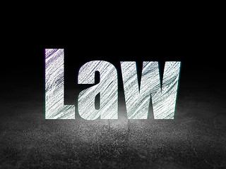 Image showing Law concept: Law in grunge dark room