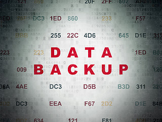 Image showing Information concept: Data Backup on Digital Paper background