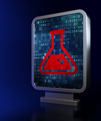 Image showing Science concept: Flask on billboard background