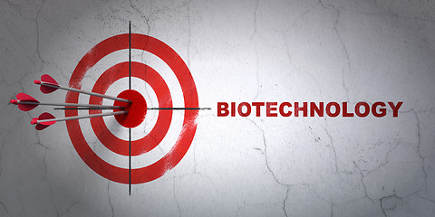 Image showing Science concept: target and Biotechnology on wall background